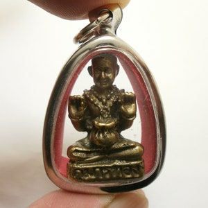 Guman Kuman thong boy call money LP Sanay magic spirit thai amulet pendant good luck wealth prosperity lucky gamble gift Thailand talisman