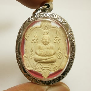 LP Liew Blessed Buddha Amulet: Magic Turtle Yant, Good Health & Wealth