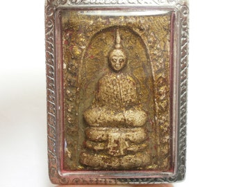 Emerald Buddha Amulet Pendant: Thai Lucky Charm, Wat Rakang, 1967