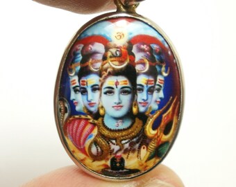 シヴァ神パンチャナ・マハデヴ・オム ペンダントネックレス ヒンドゥー