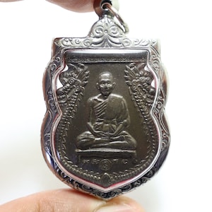 LP Phrom Magic Dragon Coin Amulet: Lord Brahma Yant, Wat Kanonnuer Temple