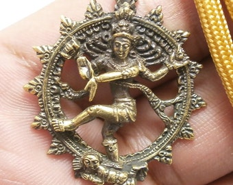 Nataraja Nataraj the dance of lord Shiva Mahadev Mahadeva deity harmony of life Hindu amulet pendant rope necklace nice lucky blessing gift