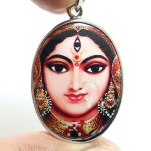 Durga Kali Amulet: Hindu Goddess Pendant Necklace