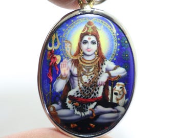 シヴァ神のペンダントネックレス　ヒンドゥー教の神のお守り　ケース付き シヴァ神のペンダントネックレス ヒンドゥー教の神のお守り