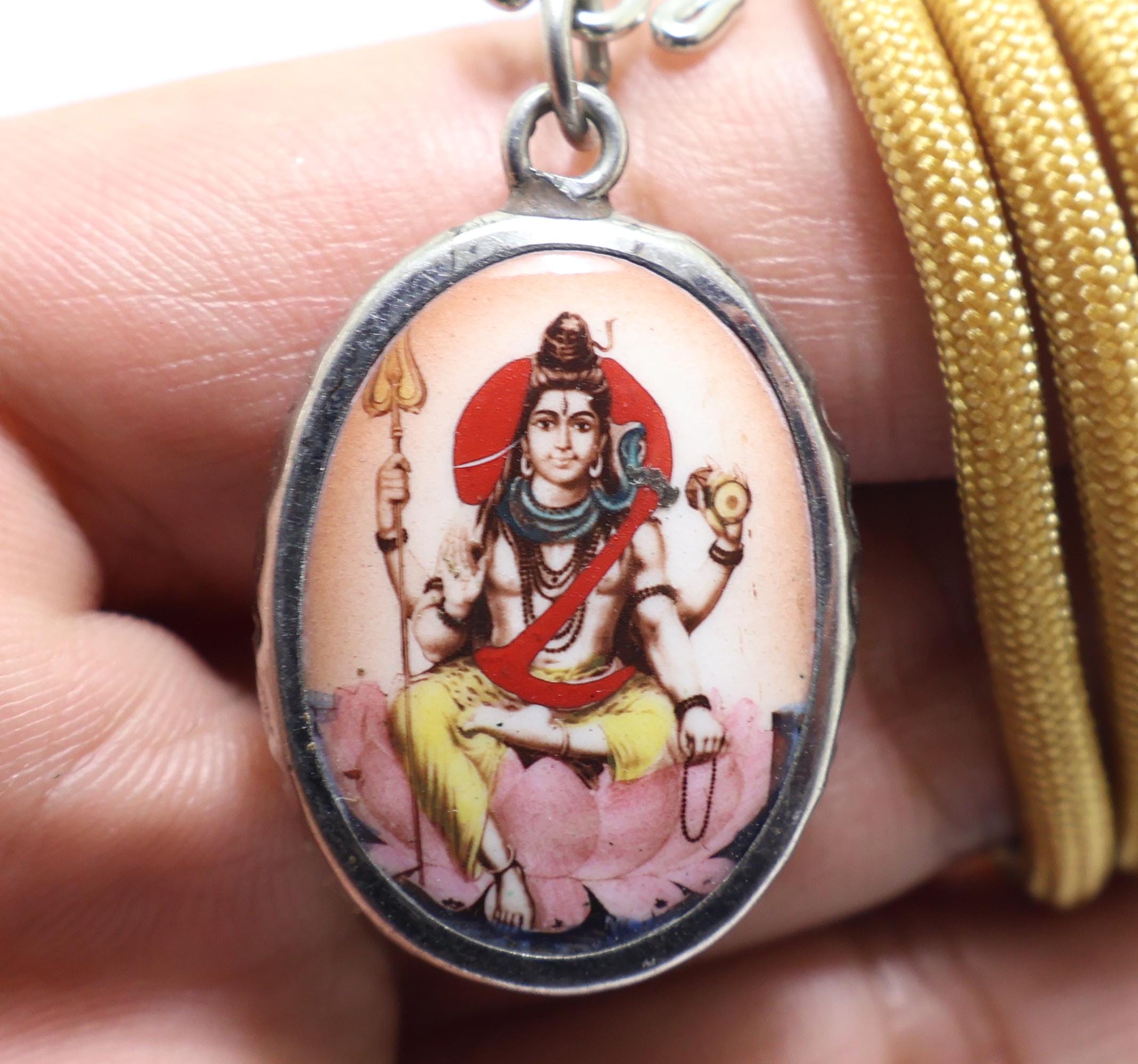 シヴァ神マハデフペンダントネックレス：ヒンドゥー教の神オームの