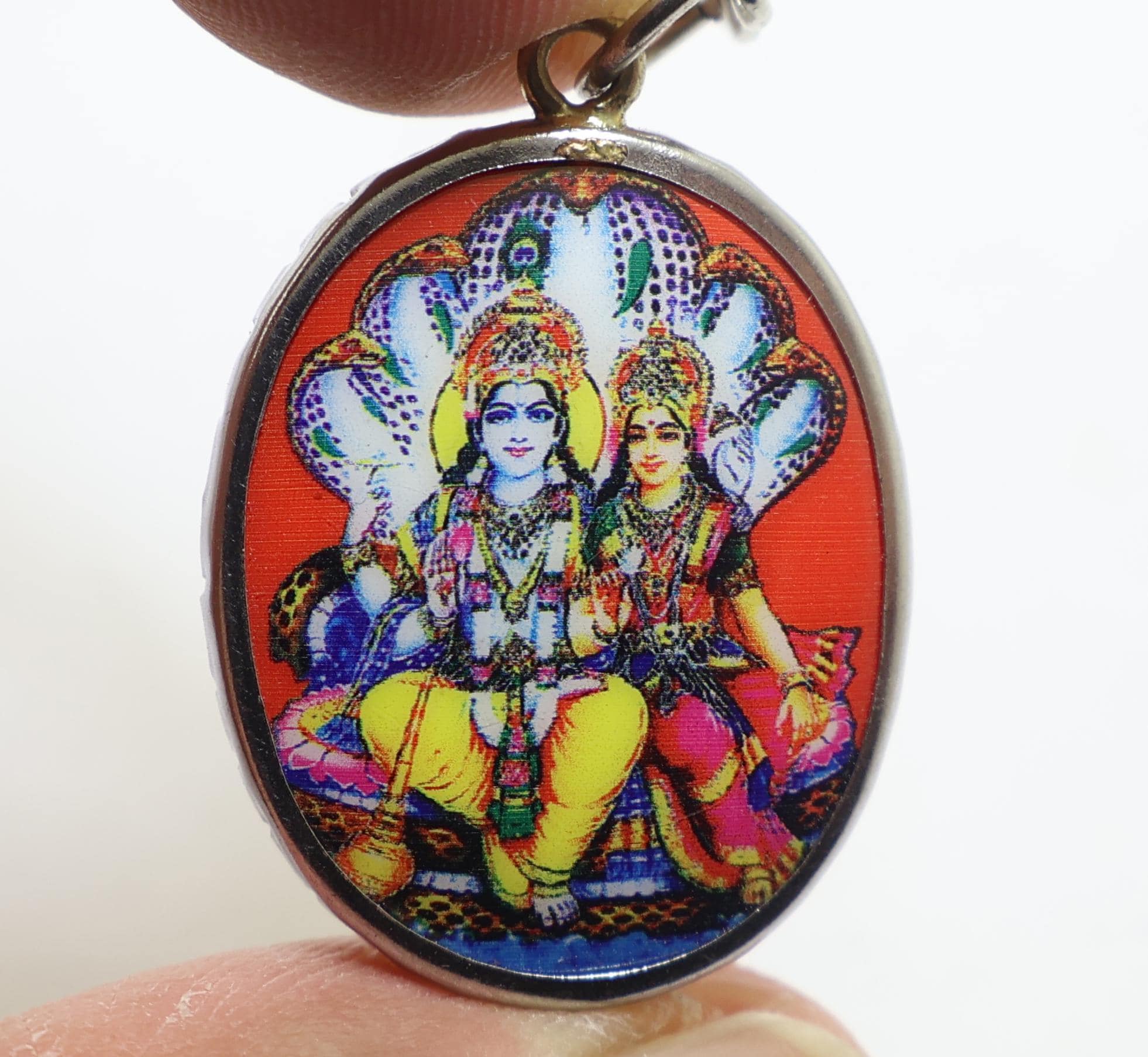 ヴィシュヌ神とマー・ラクシュミ ペンダントネックレス ヒンドゥー