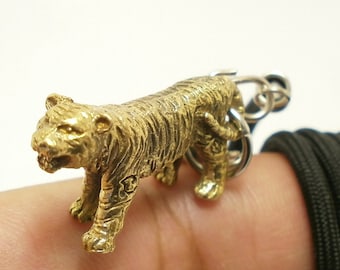 Thaise messing tijgeramulethanger - Lucky Life Protection-ketting