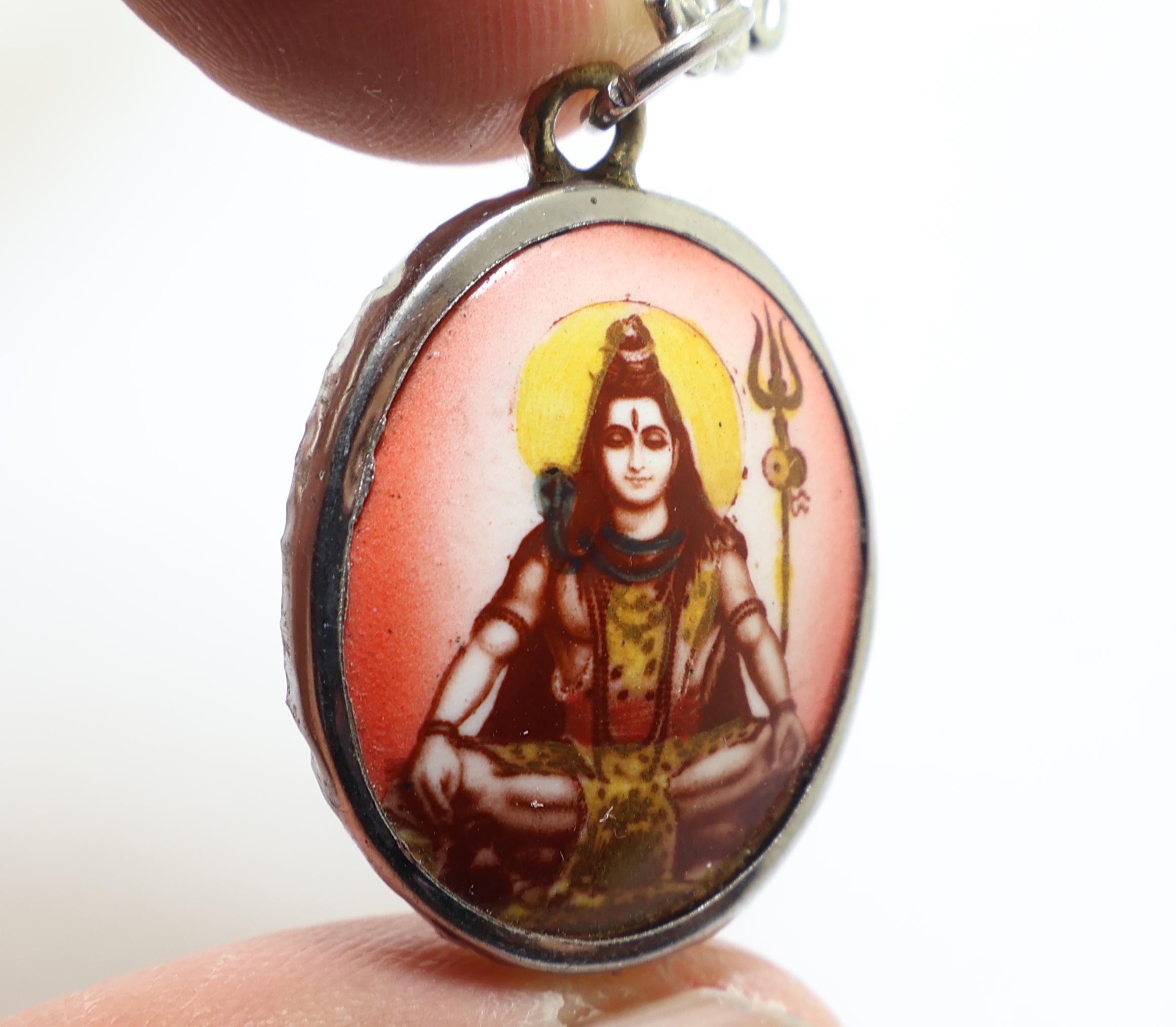 シヴァ神マハデフペンダントネックレス：ヒンドゥー教の神オームの