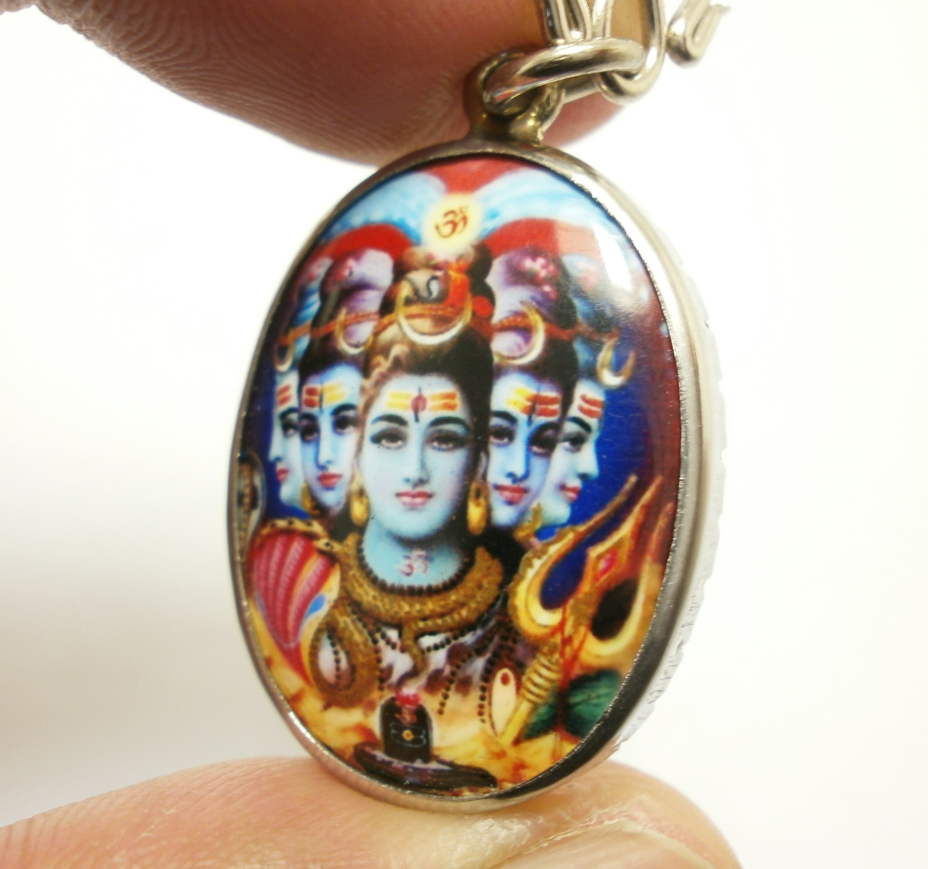 【週末お値下げ】シヴァ神マハデヴァ オム・ペンダント＋ステンレスロープチェーン 新品未使用】シヴァ神マハデヴァ オム・ペンダント＋ステンレス