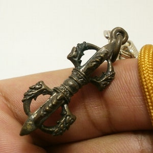 vajra dorje ax vajrayana Tibet magic Tibetan pendant 24 inches rope necklace brass amulet life protection miracle happy life lucky nice gift