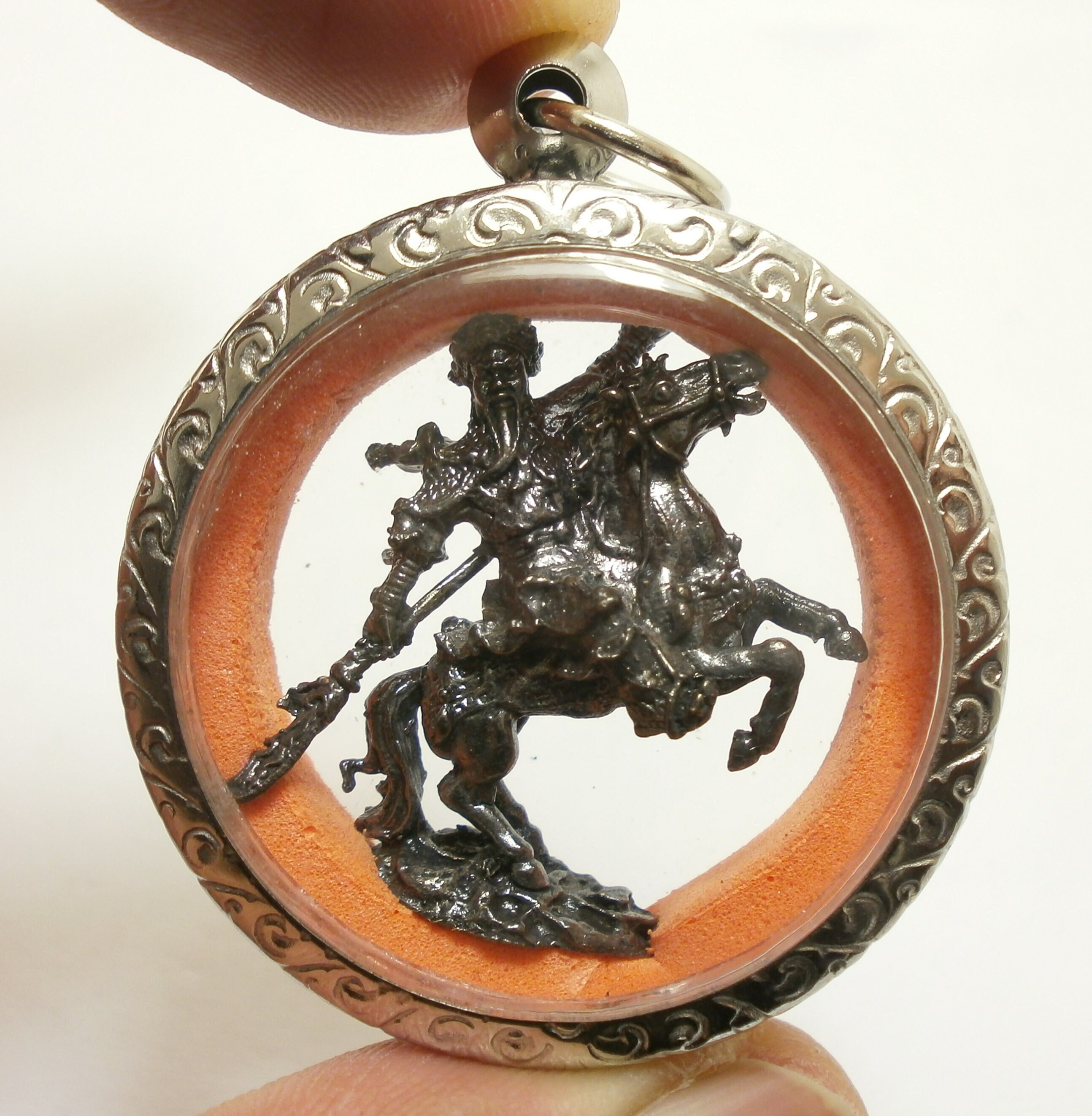 Guan Yu Red Hare Horse Pendant: Warrior God Amulet