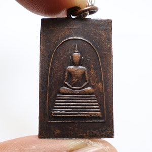 Phra Somdej LP Tian Amulet: Thai Buddha Pendant, Wealth & Success, 1963