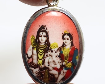 ガネーシャ神ペンダント：ヒンドゥー教の成功の神お守りオーム