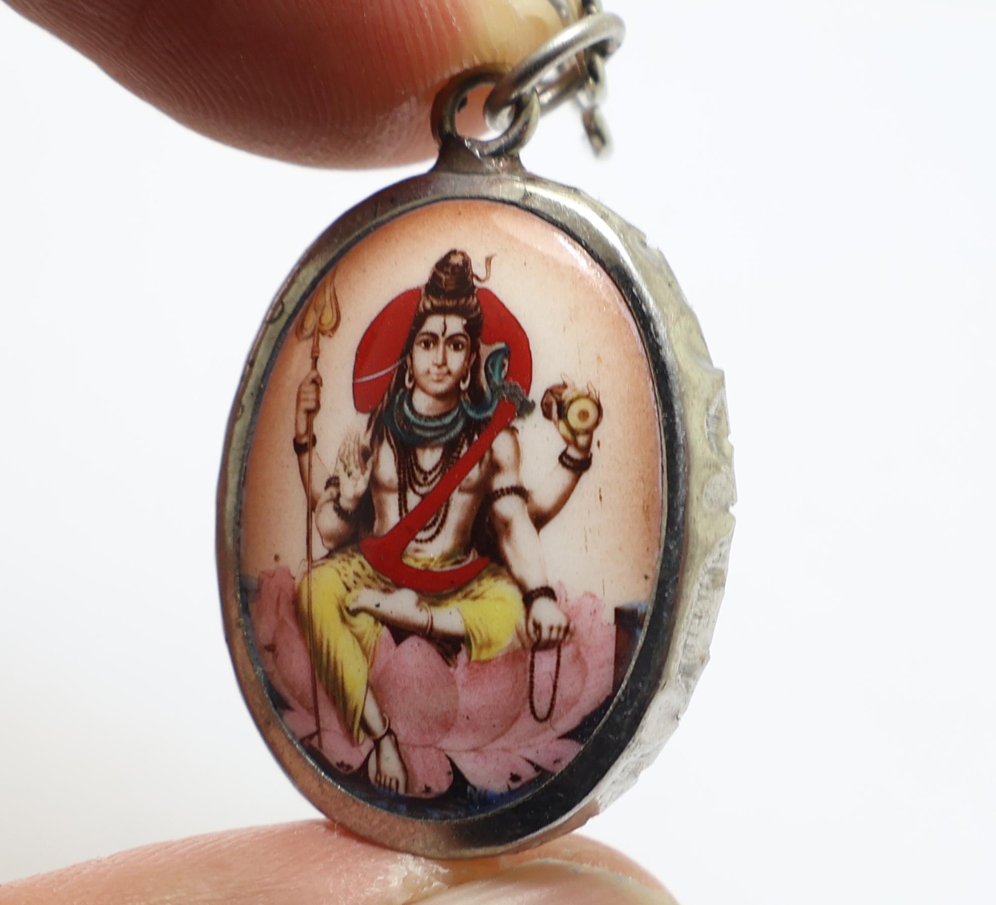 シヴァ神マハデフペンダントネックレス：ヒンドゥー教の神オームの