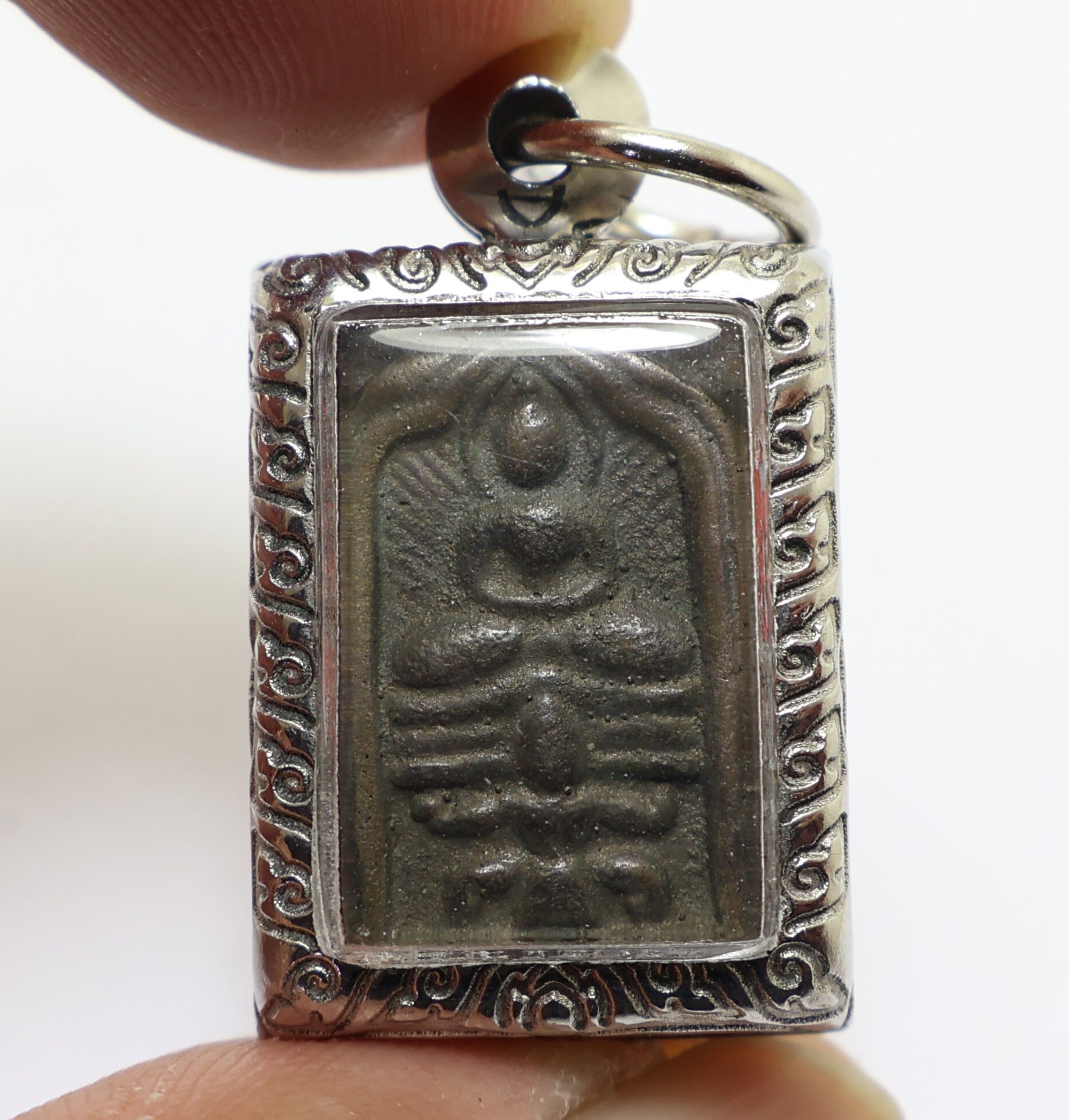 LP Suk Buddha Garuda Amulet: Thai Antique Pendant, 1897 BE