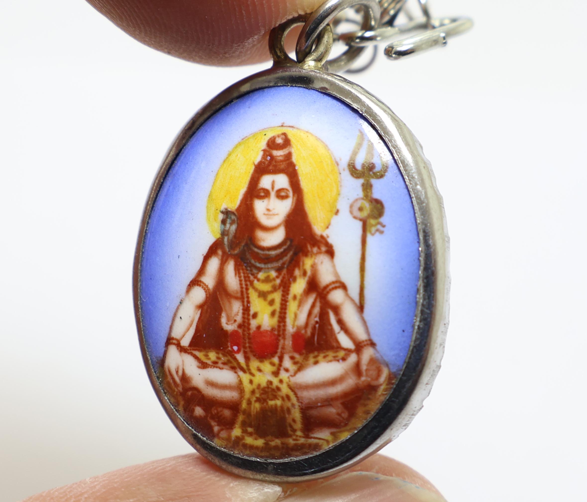 シヴァ神マハデフペンダントネックレス：ヒンドゥー教の神オームの