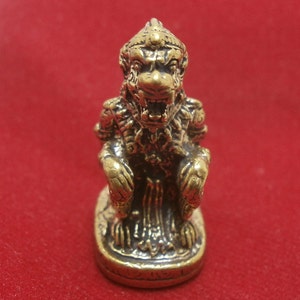 Thai Hanuman mini Amulet: Monkey King Muay Thai Protection Charm