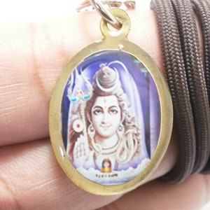 シヴァ神のペンダントネックレス　ヒンドゥー教の神のお守り　ケース付き シヴァ神のペンダント：ヒンドゥー教の神のお守りネックレス