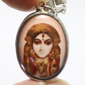 Durga Kali Amulet Necklace: Hindu Goddess Protection Pendant