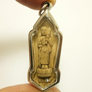 LP Tuad Monk Amulet: Thai Buddha Pendant for Luck & Wealth
