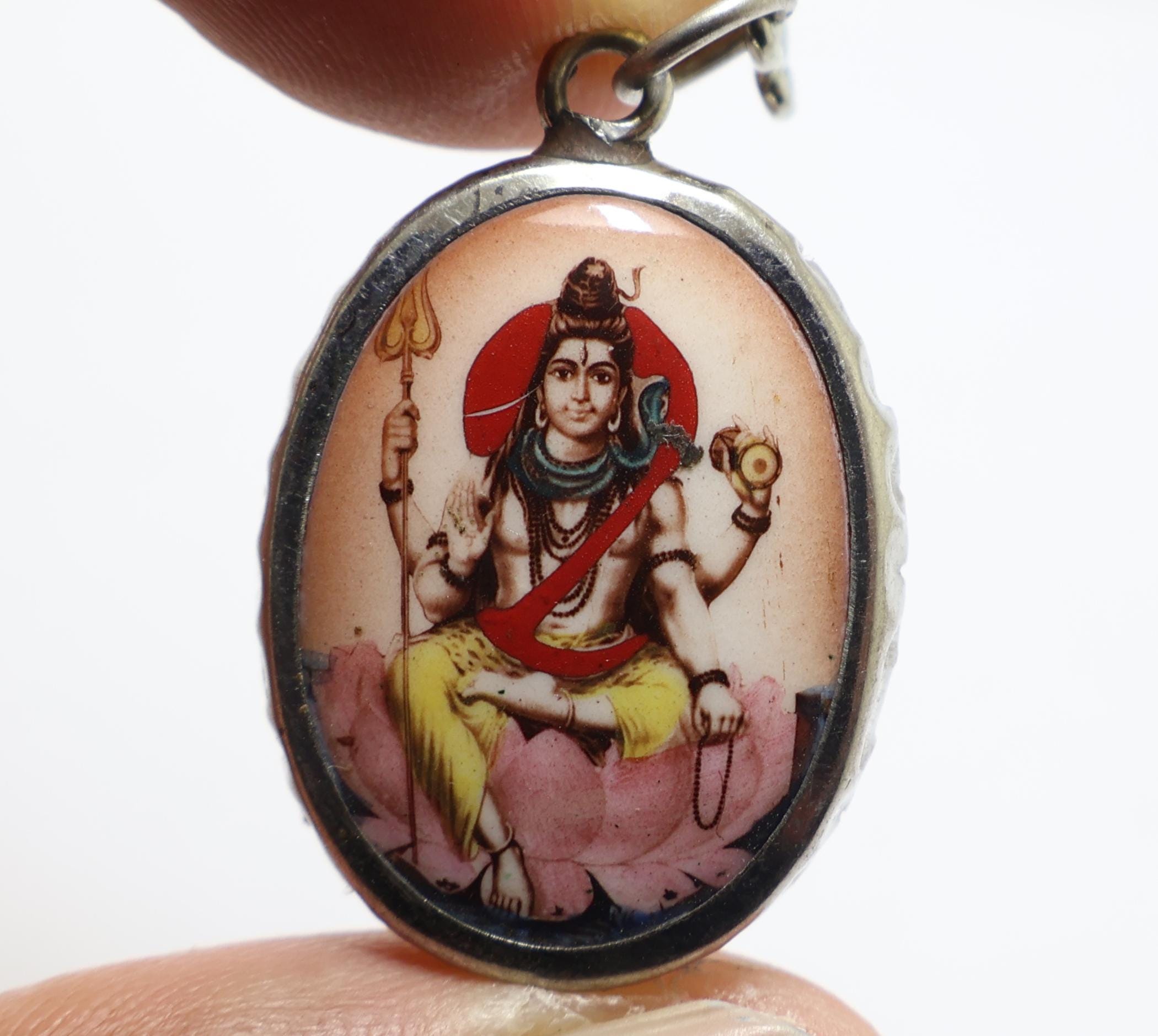 シヴァ神マハデフペンダントネックレス：ヒンドゥー教の神オームの