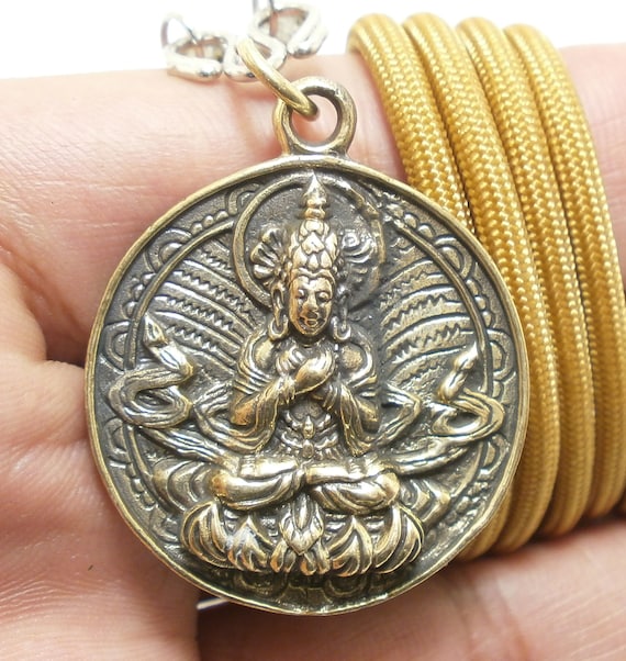 Guan Yin Amulet: Goddess of Mercy Yin Yang Pendant, G… - Gem