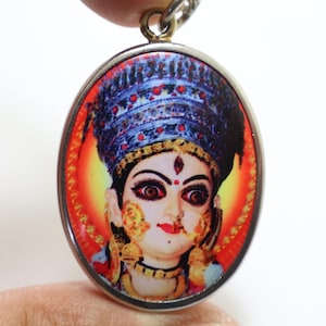 Durga Kali Pendant: Hindu Goddess Amulet Necklace