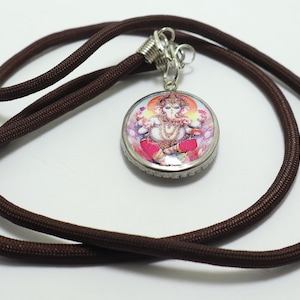 Colgante del Señor Ganesha con el símbolo Om: Amuleto Ohm del dios hindú del éxito, Fujii Kaze imagen 4