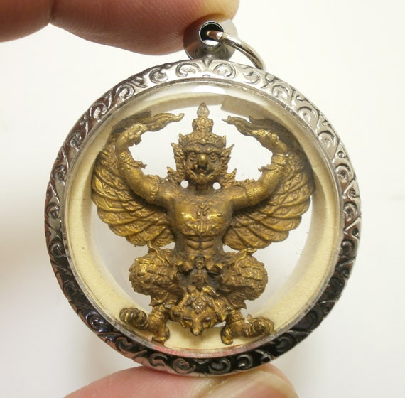 Powerful Magic Garuda PHAYA KRUT Thai Amulet Pendant Wealth Talisman