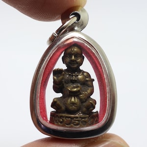 Guman Thong LP Pin kumantong amulet pendant blessed baby spirit miracle boy calling good luck wealth & prosperity Thailand gift lucky gamble