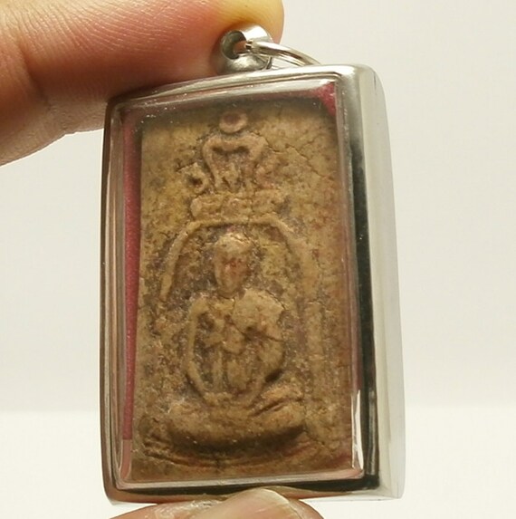 Somdej Toh Buddha Amulet Pendant: LP Nak Blessed Thai Talisman View 3