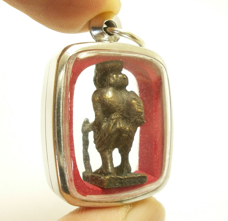 Poo Chuchok Thai brass real amulet pendant Buddha enemy talisman blessed for wealth good luck success money rich Thailand nice lucky gift