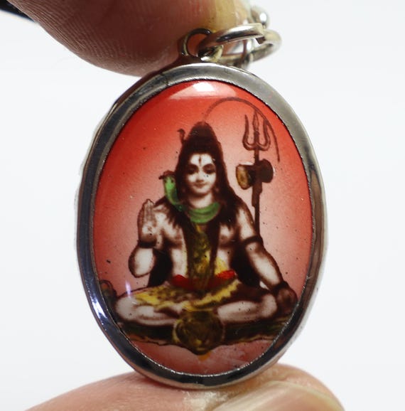 シヴァ神のペンダントネックレス：ヒンドゥー教の神オームのお守り