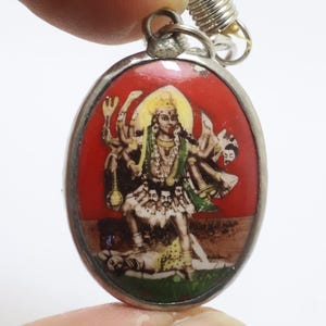 Kali Goddess Amulet Pendant: Hindu Protection Necklace