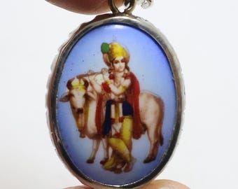 ガネーシャ神のお守り「オーム」ネックレス：ヒンドゥー教の成功の神