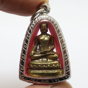 Lord Buddha Amulet: Thai Siam Pendant, Blessed 1984