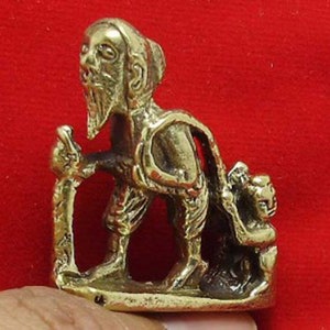Thai Brass Chuchok Amulet: Wealth and Good Luck Talisman