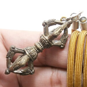 Dorje Vajra ax vajrayana Tibet magic Tibetan pendant 24 inches rope necklace brass amulet life protection miracle happy life lucky nice gift