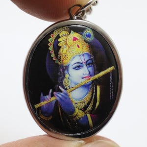 Krishna hänge: Hindu God Vishnu Amulet, Lucky Charm Fujii Kaze