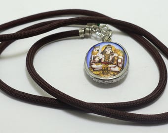 シヴァ神マハデヴ オムペンダント 1980年代 祝福済み : ヒンドゥー教