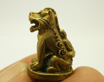 Thais koperen tijgeramulet: LP Gate Yantra Talisman