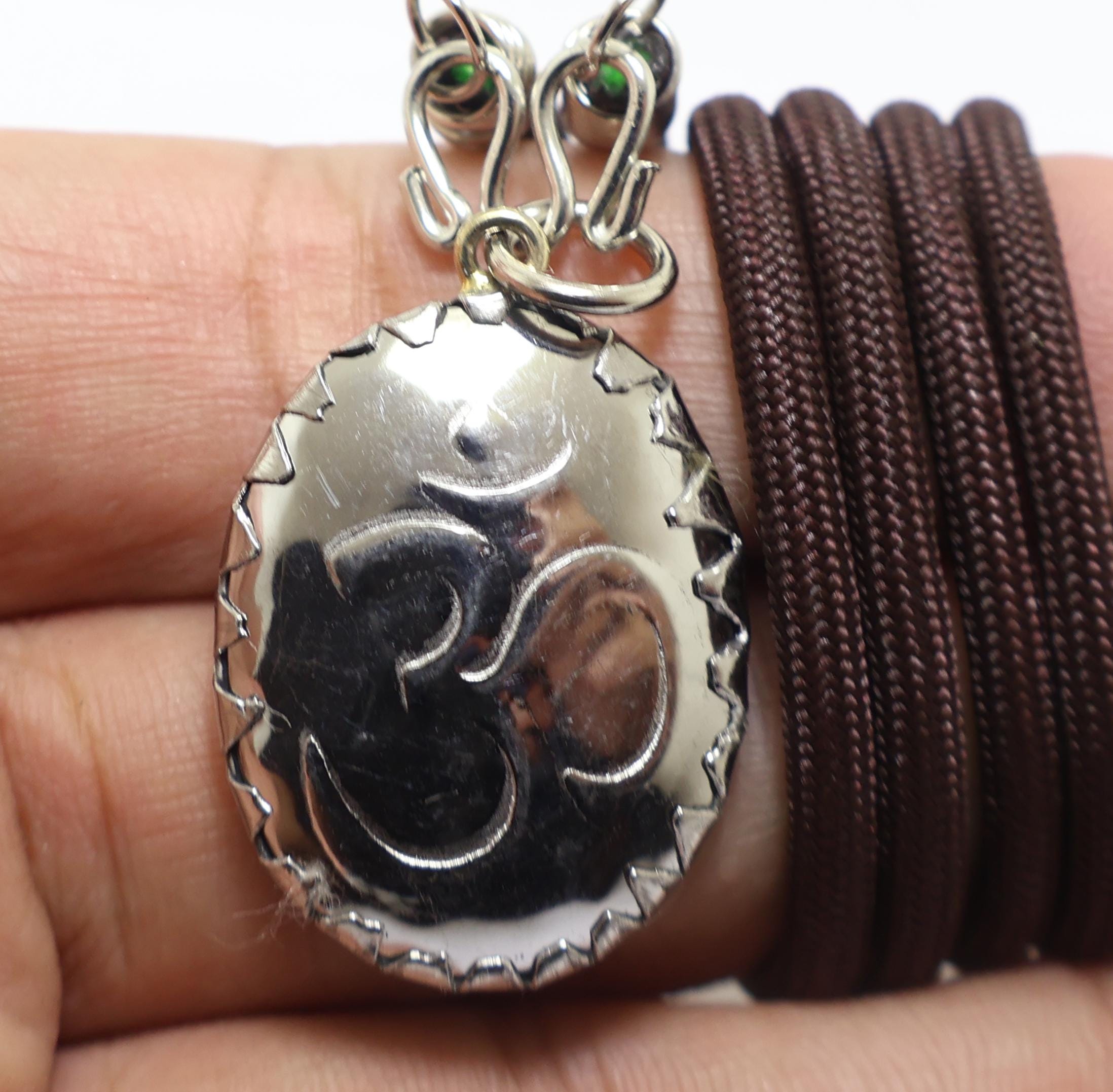 シヴァ神マハデヴ・オームペンダント祝福1980年代：ヒンドゥー教オーム