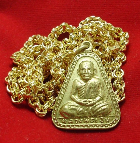 GOLD PLATED MICRON NECKLACE 24 INCHES FOR 1 BUDDHA AMULET PENDANT LUCKY GIFT