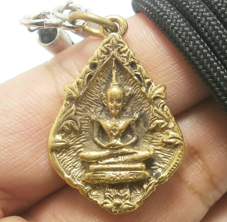Phra Kaew Morakot In Emerald Buddha Temple Real Amulet Pendant Blessed For Success Rich Lucky 24 Inches Rope Necklace Thailand Nice Gift