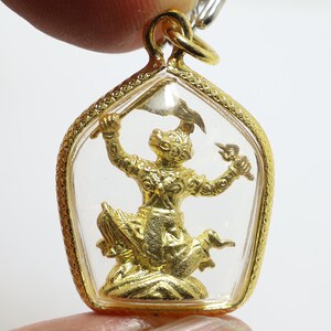 Hanuman Amulet Pendant: Muay Thai Monkey King - Ramayana Protection 24" Rope