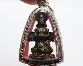 Naga Kanya Guardian Snake Goddess of the Three Realms devi amulet pendant connect with Lakshmi ally of Vishnu lucky protection success gift