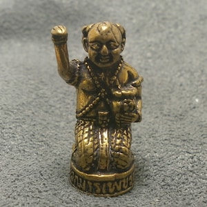 Tiny Guman Thong kumantong mini amulet sitting baby ghost boy calling good luck,wealth & prosperity Thailand nice rare gift lucky gamble