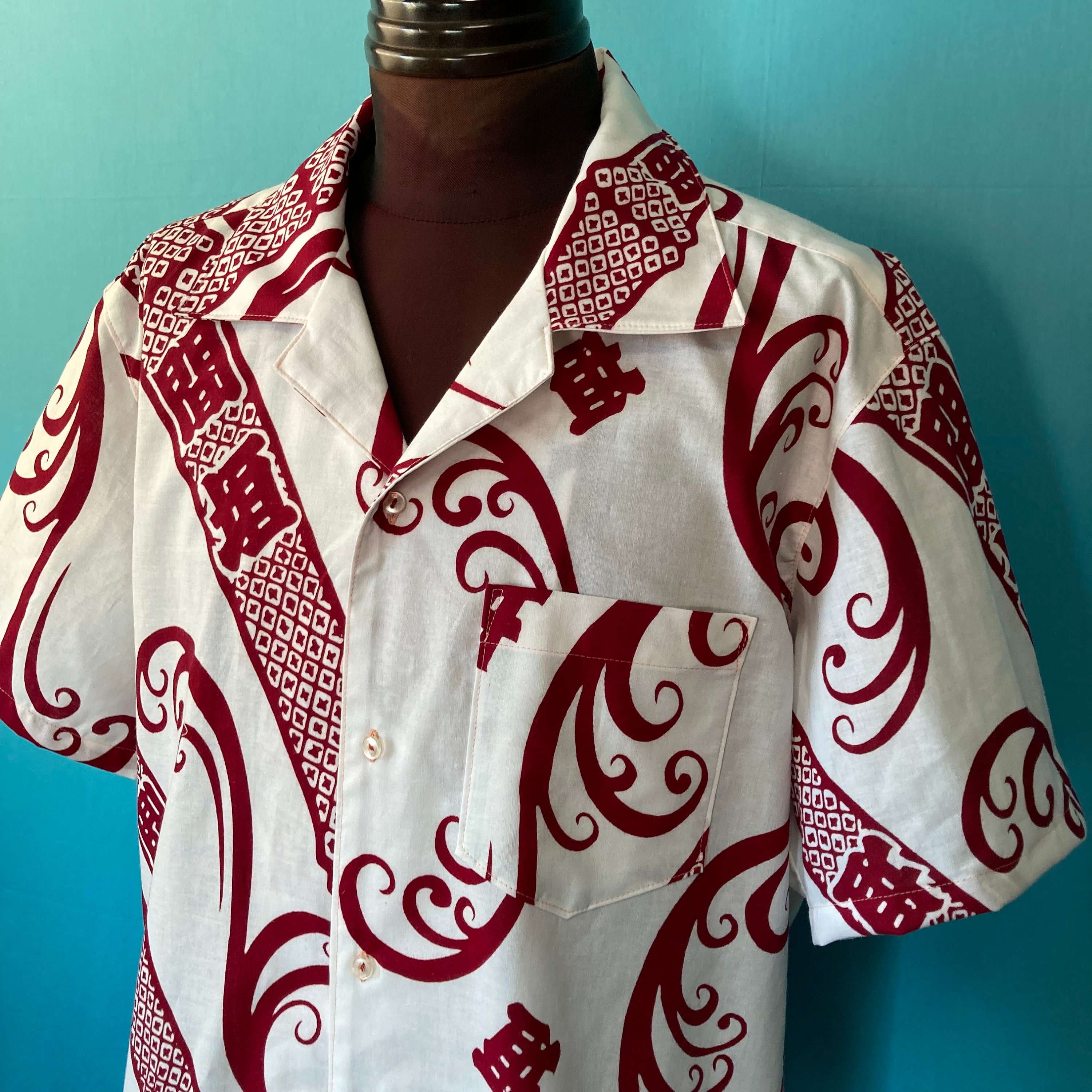 US L Japanese cotton kimono Hawaiian shirt aloha shirt Etsy