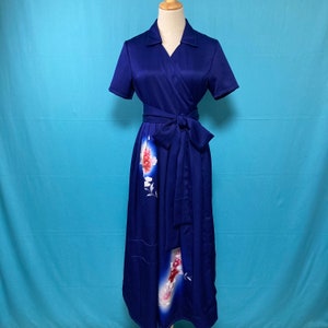 shirtdress soft silk kimono vintage stock buttons US 6 Vintage kimono dress rare side pockets upcycled