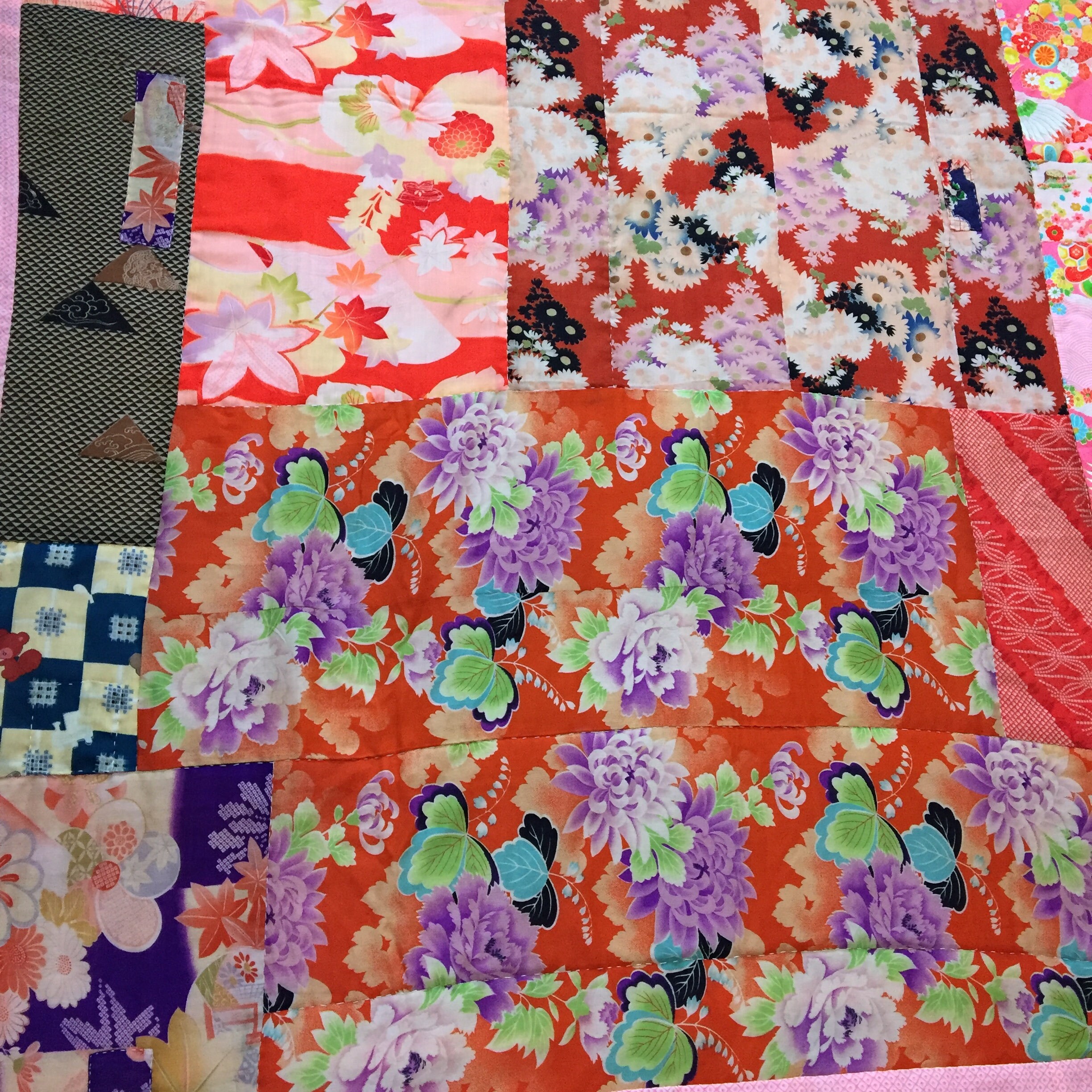 Patchwork thin quilt valuable kimono woolen muslin vintage Etsy